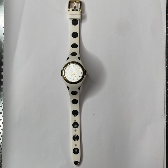 Kate Spade Chic Polka Dot Watch with White Band - Picture 1 of 2